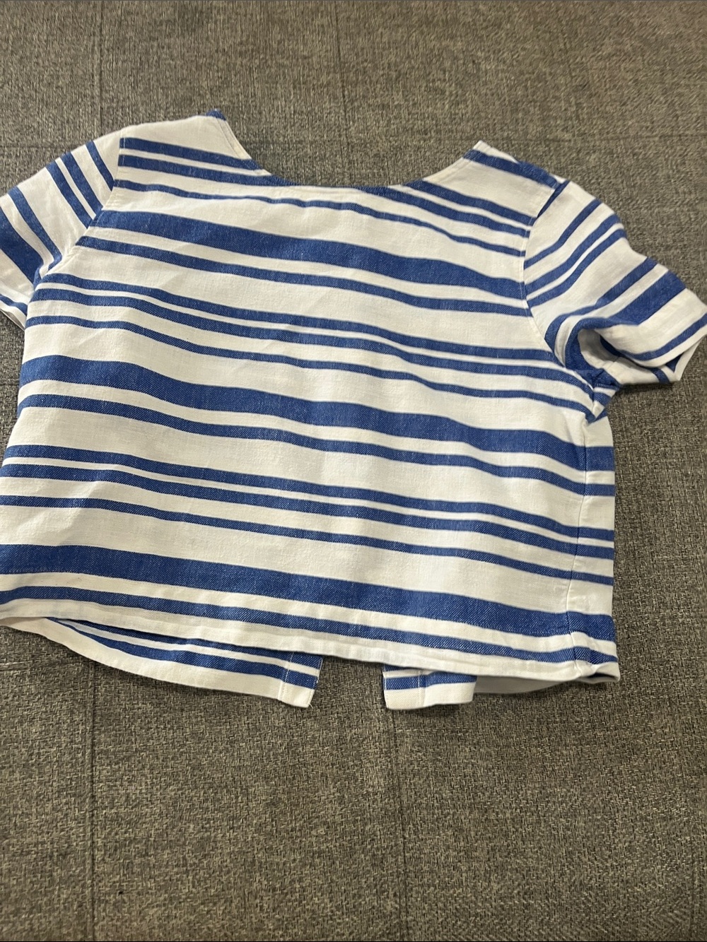 Woman Blue & White Striped Top - Comfortable Everyday Tee